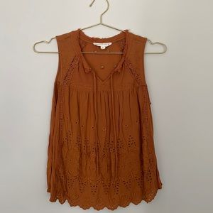 Lovestitch copper brown tank top